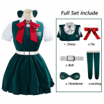 Anime Danganronpa 2 Meeleheide Sonia Nevermind Cosplay koolit&uuml;druku kost&uuml;&uuml;m JK koolivorm 5-osaline t&auml;iskomplekt fantaasiakost&uuml;&uuml;m anime L
