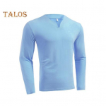 S&uuml;giskevadine meeste sportlik Slim Fit V-kaelusega pullover, veniv pikkade varrukatega, puhast v&auml;rvi keskmise pikkusega sporditreeningu s&auml;rk igap&auml;evaseks kandmiseks XL helesinine v&auml;rv