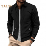 Meeste lukuga jakk Vahvlimustriga Slim Fit jope lukuga taskutega rev&auml;&auml;riga vabaaja mantel kevad-s&uuml;gis-talveks M hall