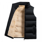 Meeste vest Lambswool jakk Meeste S&uuml;gis Soe Varrukateta Jakid Mees Talv Vabaaja Paks Vest Pluss-Suuruses Meeste R&otilde;ivad 4XL must