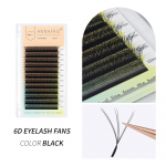 ANNAFRIS 3D 4D 5D W ripsmepikendused 2 Tips 5D W kujuga ripsmed eelvalmistatud vol&uuml;&uuml;miga Easy Fan Natural pehme kunstripsmed 2Tips3D W 0.07mm C 8-15mm must