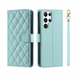 Ruuduline nahast rahakoti&uuml;mbris Samsung Galaxy S24 S23 S22 S21 S20 FE S10 Note 20 Ultra 10 Plus 9 8 kaelapaelaga klapitav telefoni kate For Note 10&Case & Strap lilla