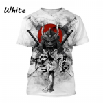 Samurai Armor Tattoo Art Meeste T-s&auml;rk Lahe 3D t&auml;istr&uuml;kiga T-s&auml;rk Suvine mood l&uuml;hikeste varrukatega T-s&auml;rgid Punk Halloweeni t&auml;toveeringud T-s&auml;rgid 110 (5T)