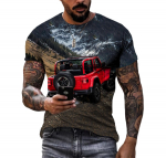 T-s&auml;rk Uus Suvetrend Meeste Hardcore Maasturi Muster 3D-prinditud Vabaaja Kiiresti Kuivav L&uuml;hikeste Varrukatega Vintage Klassikaline O-kaelusega Top S
