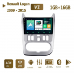 Android-raadio auto multimeedia Autoraadio 2 Din Renault Logan 1 jaoks Sandero Dacia Duster 2009&ndash;2015 Multimeedia GPS-navigatsioon 1+16 GB