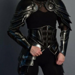 Keskaegne turvis Lady Lerp K&uuml;tt Alumine turvis Halloweeni kost&uuml;&uuml;m