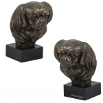 Tibetan spaniel - Dog statue, bust on stone base, sculpture, trophy for dog show by Art-Dog brand