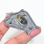 Natural Labradorite Gemstone 925 Sterling Silver Jewelry Pendant 2.40 e2h98