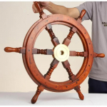 Nautical Wheel Puidust laevaratas Nautical 45,72 cm laevaratas Kapteni ratas Piraatide aktsent Paadi kogumisobjektid Kodukaunistus 18 tolli