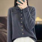 YYFS Naiste ka&scaron;miir kaelusega kampsun Qinghe ka&scaron;miir 30% ka&scaron;miir 70% villane talvekootud pullover S&uuml;giskampsun ka&scaron;miir kampsun XL hall
