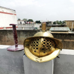 Keskaegne gladiaatori soomus terasest Murillo kiiver Rooma gladiaatori kiiver Soomus Sisaldab tasuta esitlusstendi