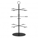 Metallist &scaron;ampanjatornistatiiv, 3-astmeline veiniklaasi vitriin peo jaoks, mahutab 12 klaasi, stabiilne disain, mis hoiab &auml;ra kokteilipuu alus valge