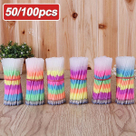 50/100 tk mitmev&auml;rvilised vikerkaare esilet&otilde;stjad 0,5 mm geelpliiatsi s&uuml;damikud koolitarbed 50pcs
