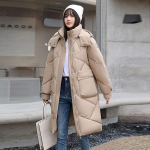 Talvine moe pikkade varrukatega sulejope naistele p&uuml;sti krae t&otilde;mblukk &uuml;hev&auml;rviline Slim Fit paks kapuutsiga soe mantel M must