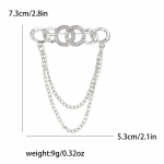 2020. aasta moodne loominguline h&otilde;bedase narmastega ketis&otilde;lg, sulamist teemant&uuml;likonna isikup&auml;ra pross