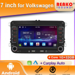 7 2 Din HD Automeedia Video RDS Airplay Autoraadio Traadita CarPlay Android Auto Stereoheli VW/Seat/Skoda/Passat/Golf/Polo jaoks 4 core 1GB+32GB carplay