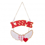 S&otilde;brap&auml;eva puidust LOVE Cupid ripats elavat v&auml;rvi Loo atmosf&auml;&auml;ri korduvkasutatav kaunistus pidulik rippuv ornament