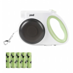 Multifunktsionaalne koerarihmaga taskulamp, automaatne sisset&otilde;mmatav lemmikloomaplii, koos j&auml;&auml;tmekoti jaoturiga, toidukarp koertele jalutamiseks sinine