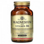 Solgar - Magneesium, B6-vitamiiniga, 250 tabletti