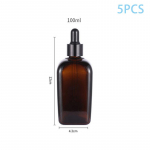 1/5 tk eeterlike &otilde;lide pudel, ruudukujuline pruun klaasist tilguti vedela reaktiivi mahuti reisiparf&uuml;&uuml;mi pudel isetegemise proovipudel, kosmeetika as the picture