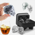 Moule En Silicone En Forme De T&ecirc;te De Mort 3D Pour Gla&ccedil;ons, &Scaron;okolaad, Glaces, Viski, Vin, Kokteilid[H1295]