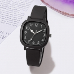 Naiste k&auml;ekellad Fashion Square Quartz Silikoonist rihmaga k&auml;ekellad Tudengikellad naistele