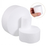 3 tk Prosteetilisest vahtkummist koogi mudelikomplekt koos k&uuml;psetuskoogi mannekeenidega p&ouml;&ouml;rleva aluse pulmade kaunistamiseks peokaunistuseks valge