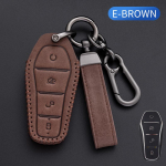 Nahast auto kaugjuhtimispuldi v&otilde;tme&uuml;mbrise kaane&uuml;mbris BYD Song Plus Atto 3 Han EV Tang DM Qin Seal Dolphin v&otilde;tmehoidja tarvikud B Style pruun