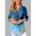 JPNTKY Naiste vabaaja s&uuml;gistalvised pikkade varrukatega V-kaelusega pluusid ja s&auml;rgid S