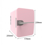 6-liitrine minik&uuml;lmik termoelektrilised jahutid ja soojendused lauaarvutitele kontoritele roosa