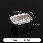 10 tk ristk&uuml;likukujuline plekk-fooliumist alus AirFryer &uuml;hekordsed toidun&otilde;ud kausid BBQ kaasav&otilde;etavad koogikarbid alumiiniumist pakkekarp