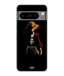 Coque - MANIACASE - Google Pixel 8a Pro - Souple - Silicone Noir - One Piece Luffy