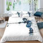 J&auml;&auml;hoki Tekikottide Komplekt Poistele Puck Kuninglik Suurus Spordim&auml;ngude Teemaline Voodipesu Komplekt Lastele Noortele T&auml;iskasvanutele Meestele Talvise Mat&scaron;i Tekikate 140x200cm 3pcs