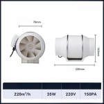 kanal &uuml;mmargune 3-tolline 4-tolline 5-tolline 6-tolline 8-tolline v&auml;ljat&otilde;mbeventilaator k&ouml;&ouml;gi majapidamises olev &otilde;hupuhasti ventilaator vannitoa v&auml;ljat&otilde;mbeventilaator