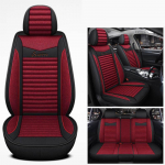 Viieistmeline t&auml;ielikult &uuml;mbritsetud autoistmepadi Four Seasons universaalne linasest riidest istmekate Spetsiaalne istmepadja istmekate punane