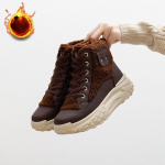 Naiste vabaaja lumesaapad jalatsid libisemisvastased n&ouml;&ouml;riga paksud platvormiga pahkluu saapad kunstkarusnaha voodriga Talvised soojad l&uuml;hikesed saapad jalutustossud naistele 35 pruun