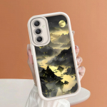 Pehme silikoonist ruudukujulise redeliga printimismustriga telefoni korpus T&auml;iskaanega kaamera p&otilde;rutuskindel kaitse kummist &uuml;mbris Samsungile Samsung Note 20 must