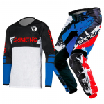 motokrossi k&auml;igukomplekt lastele 4 5 6 7 8 9 10 11 12 13 aastat Noor laps Mootorrattapoiss t&uuml;druk Jersey Pant Kits v&otilde;istluskost&uuml;&uuml;m Off-road Enduro MX MTB S-20