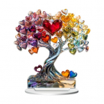 Armastuss&uuml;damepuu ornament V&auml;rviline akr&uuml;&uuml;list 2D lame kaunistus S&otilde;brap&auml;evakaunistus Lauapealne liblikapuu kodukamina ots laua lauakaunistuseks Love Heart