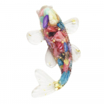 1 tk Naturaalsest kristallist purustatud kivist koi kalafiguur Ornament Tilguti Geel V&auml;ikesed Kuldkala Kingitused T&ouml;&ouml;lauale Kaunid Ehted