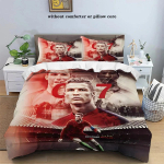 Cristiano Ronaldo voodipesukomplekt Tekikomplekt &Uuml;hekohaline Kahekohaline Voodikomplekt King-suuruses T&auml;iskasvanud poisid Magamistuba Tekikott Padjap&uuml;&uuml;r EU Single 135x200cm