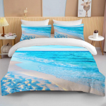 Ookeani voodipesukomplekt Coast Beach tekikott Blue Starfish voodikomplekt lastele teismeliste kestad Kodutekstiilid Suvine vooditekk tekikate EU single(135x200cm)