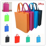 2 tk L&uuml;hike / Pikk Kokkupandav &Ouml;ko Ostukott Mittekootud Hoiustamiseks Toidukaupade Korduvkasutatav Kandekott Hulgim&uuml;&uuml;k 2pcs short valge