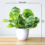 Dekoratiivne v&auml;ikeste kunstlillede komplekt kodu ja elutoa kaunistamiseks radish leaves roheline