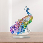 2D Colorful Peacock Ornament Tabletop Decoration Waterproof Fashion Creative Flat Acrylic Sign Home