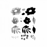 Set de tampons transparent - Au jardin fleuri