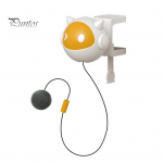 Ukse rippuv kohev kassipallim&auml;nguasi elektrooniline isem&auml;ngitav lemmikloomapall, automaatne t&otilde;stev karusnahast pallim&auml;nguasi, interaktiivne kassim&auml;ng siseruumides kasutatavatele kassidele kollane