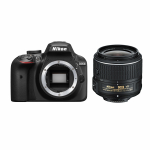 Nikon D3400 DSLR-kaamera + AF-S DX 18-55mm f/3.5-5.6G VR II suumobjektiiv must