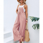 Naiste suvine laia s&auml;&auml;rega tunked, vaba varrukateta rannakombinesoon, taskutega kombinesoon XS