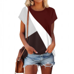 Naiste l&uuml;hikeste varrukatega T-s&auml;rgid &Uuml;mara kaelusega Armsad tuunikatopsid Lihtsad T-s&auml;rgid Pluusid Lahti istuv pullover XL valge